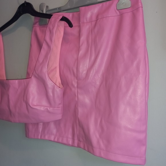 Pink Crop & Skirt 2 Piece - Picture 2 of 4